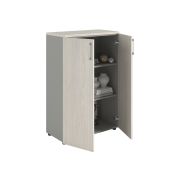 Шкаф NW 1280 закрытый белое дерево/серый