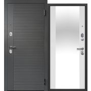 ГАРДА 2МДФ ЗЕРКАЛО ГРАФИТ/БЕЛЫЙ ЛИНИИ